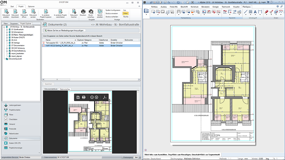 CYCOT OM Allplan CAD-Schnittstelle