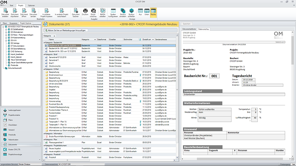 CYCOT OM Dokumentenmanagement